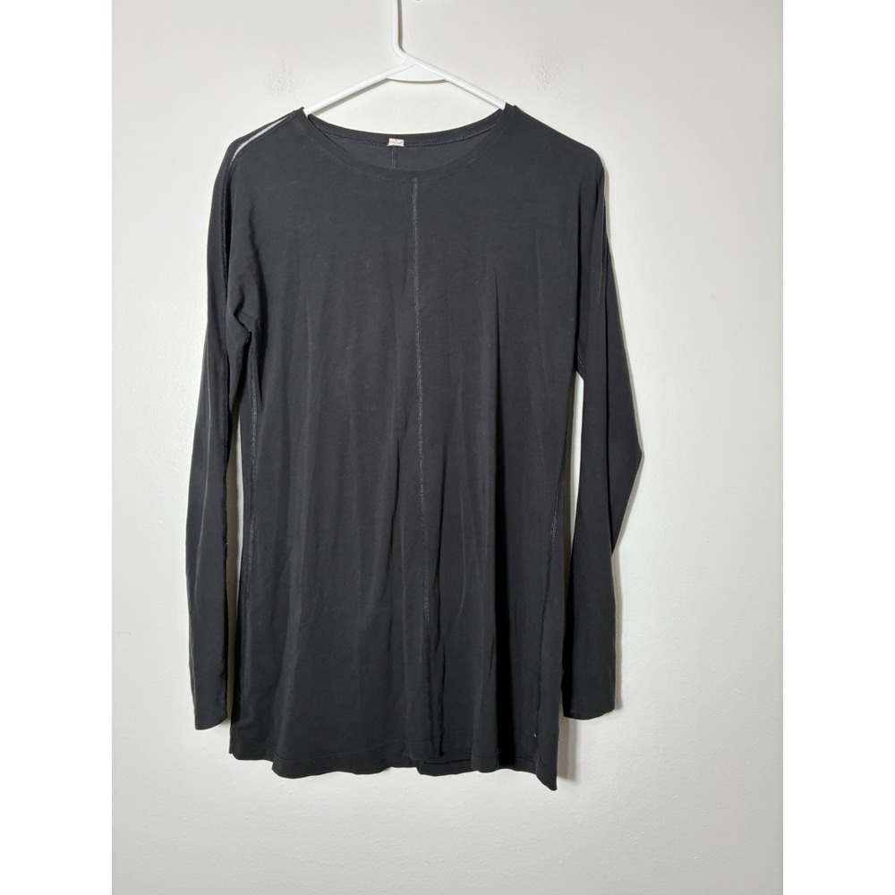 Lululemon Long Sleeve T-shirt Womens Sz 6 Black Gorpcore Minimalist